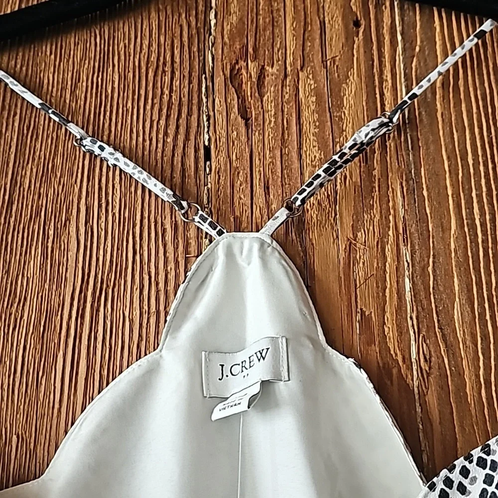 NWT J. Crew snake Silky racer back tank cami vneck scallop edge top sz 14 XL